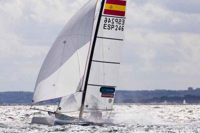  El Nacra 17 "Movistar", con la plaza provisional para Río 2016